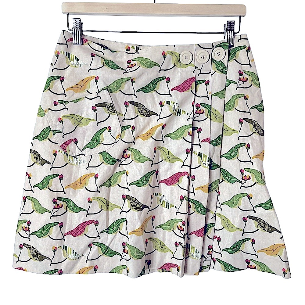 Anthropologie Bow and‎ Arrow Cotton Lilypad Wrap Miniskirt